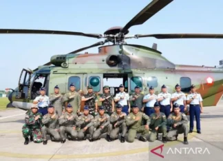 TNI AU Kirim Helikopter H-225M Caracal Untu Evakuasi Bencana Badai Trami Di Filipina