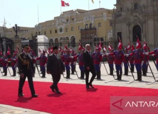 Presiden Prabowo Tiba Di Istana Negara Peru Disambut Pasukan Jajar Kehormatan