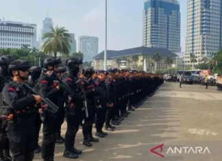 611 Personel Jaga Aksi Tolak PPN 12 Persen Di Patung Kuda