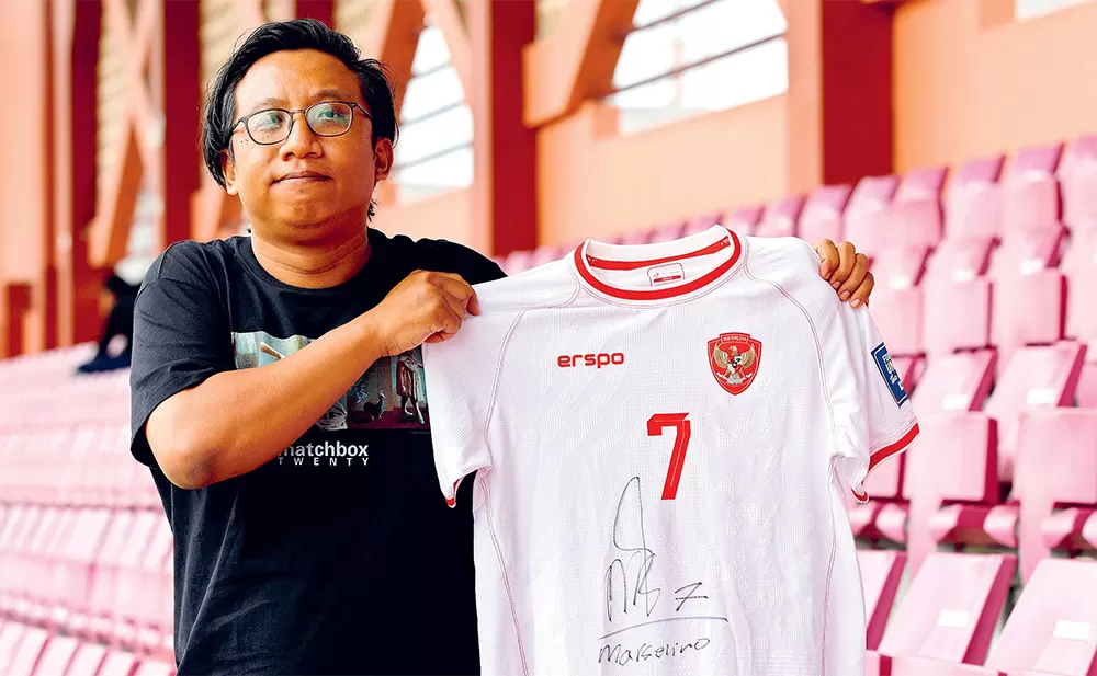 Jersi Marselino lawan Arab akan dilelang untuk sekolah di Surabaya