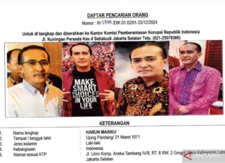 KPK Terbitkan DPO Terbaru Harun Masiku