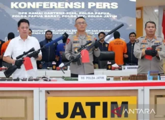 Polda Jatim Tangkap Tiga Warga Bojonegoro Produksi Senpi untuk KKB