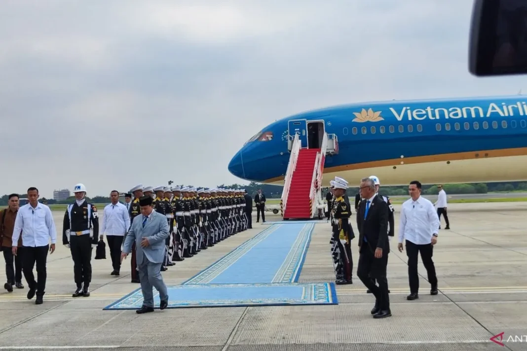 Prabowo lepas kepulangan Sekjen PKV usai kunjungannya di Indonesia