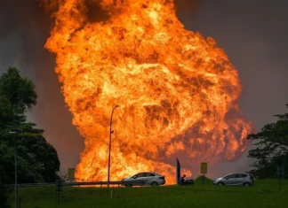 Pipa Gas Petronas Terbakar di Selangor Sebabkan Korban Luka