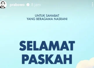 Presiden Prabowo Ucapkan Selamat Paskah lewat Instagram