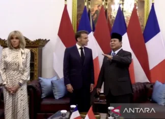 Lukisan Bung Karno dan Ngurah Rai Tarik Perhatian Macron