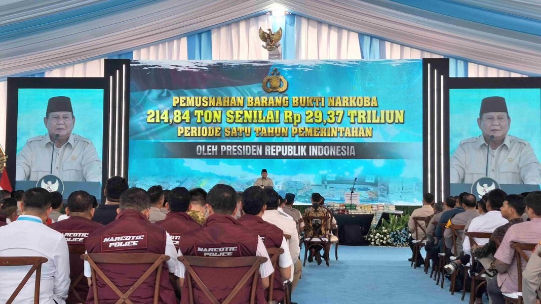Prabowo Puji Polri di Pemusnahan 214 Ton Narkoba, Jangan Lengah, Kartel Tidak Mau Kalah