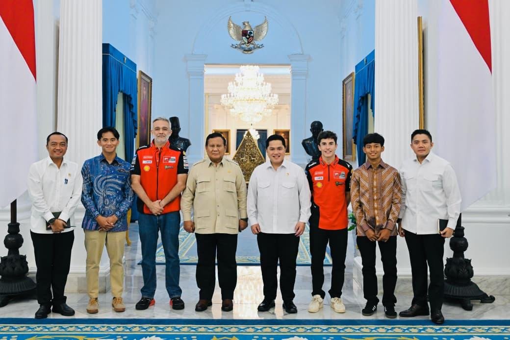 Presiden Prabowo Terima Kunjungan Juara Dunia MotoGP Marc Marquez dan Dua Pembalap Muda Indonesia
