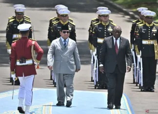 Presiden Prabowo Terima Kunjungan Presiden Afrika Selatan di Istana