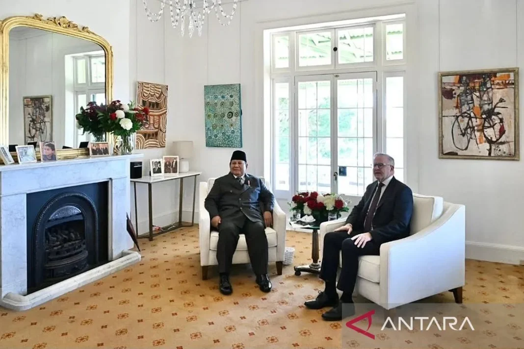 Prabowo dan PM Albanese lakukan pertemuan empat mata