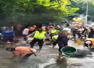 BNPB Dampingi Penanganan Banjir Bandang di Kawasan Wisata Guci Tegal