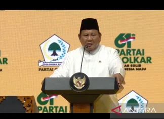 HUT Golkar, Prabowo: Selamat Ulang Tahun Almamater Saya