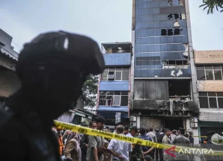 Dari TKP Kebakaran Ruko Kemayoran, Gulkarmat: Hanya Satu Lantai yang Terbakar
