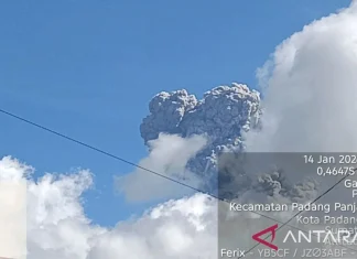 Gunung Marapi Meletus Rabu Pagi, Lontarkan Abu Setinggi 1.600 Meter