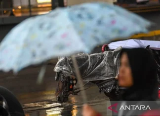 Catatan BMKG, Jakarta akan Hujan pada Senin Pagi hingga Malam