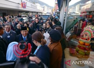 Prabowo Sambangi Paviliun Indonesia di World Economic Forum Davos