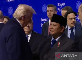 Trump Salami Prabowo selepas Resmikan Dewan Perdamaian Gaza di Davos