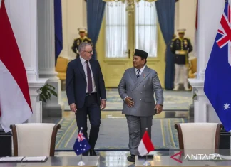 Prabowo Ucapkan Selamat Hari Australia di Hadapan PM Albanese