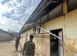 TNI AD Renovasi Sekolah yang Rusak Akibat Bencana di Aceh Tamiang