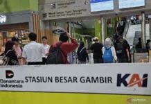 17.231 Pemudik Berangkat dari Stasiun Gambir pada Jumat