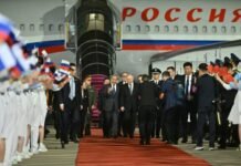 Putin Tiba di Beijing, Disambut Meriah Pemerintah China