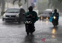 Sabtu, Cuaca di Kota-kota Besar Berpotensi Diguyur Hujan