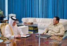 Prabowo Terima Menlu Qatar Bahas Investasi dan 50 Tahun Hubungan