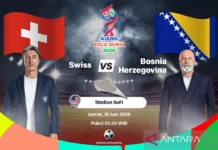Swiss Raih Kemenangan Pertama usai Gilas Bosnia dan Herzegovina 4-1