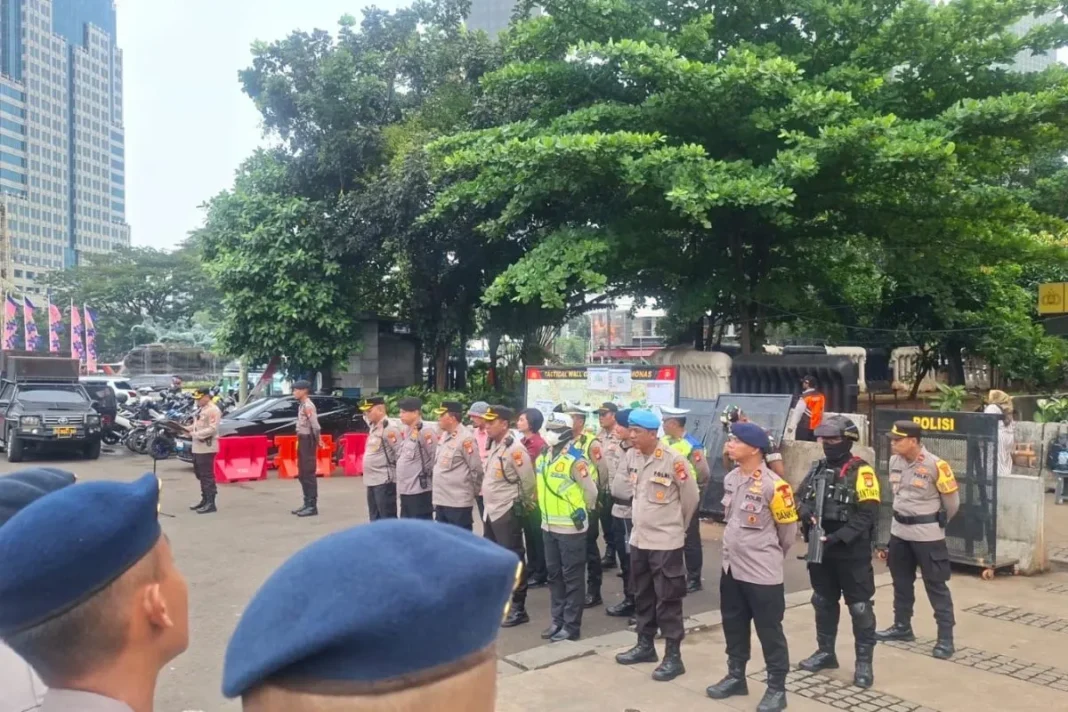 1.095 personel disiagakan untuk pengamanan unjuk rasa di Jakarta Pusat
