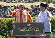 Prabowo dan Modi Resmikan Kolaborasi Indonesia-India Pugar Prambanan