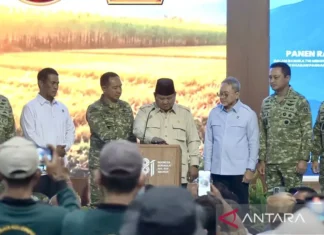 Prabowo Pimpin Panen Raya Bersama TNI di 43 Lokasi dari Malang