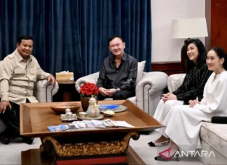 Prabowo Terima Thaksin beserta Paetongtarn Shinawatra di Kertanegara