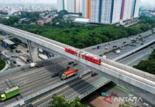 Progres LRT Jakarta Fase 1B sudah 97,99 Persen, Rampung Agustus