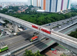 Progres LRT Jakarta Fase 1B sudah 97,99 Persen, Rampung Agustus