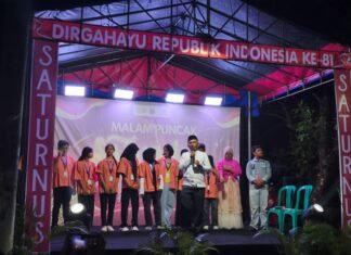 Malam Puncak HUT ke-81 RI di RW 12 Pengasinan, Lurah Ari Tekankan Pengawasan Anak dan Rawat Toleransi Warga