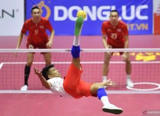 Sepak Takraw Indonesia Menang 3-0 atas Laos dalam Nomor Tim Regu Putra