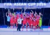 Prabowo Serahkan Trofi FIFA ASEAN Cup ke Pemain Indonesia