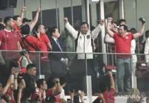 Prabowo Rayakan Kemenangan Indonesia atas Thailand di FIFA ASEAN Cup
